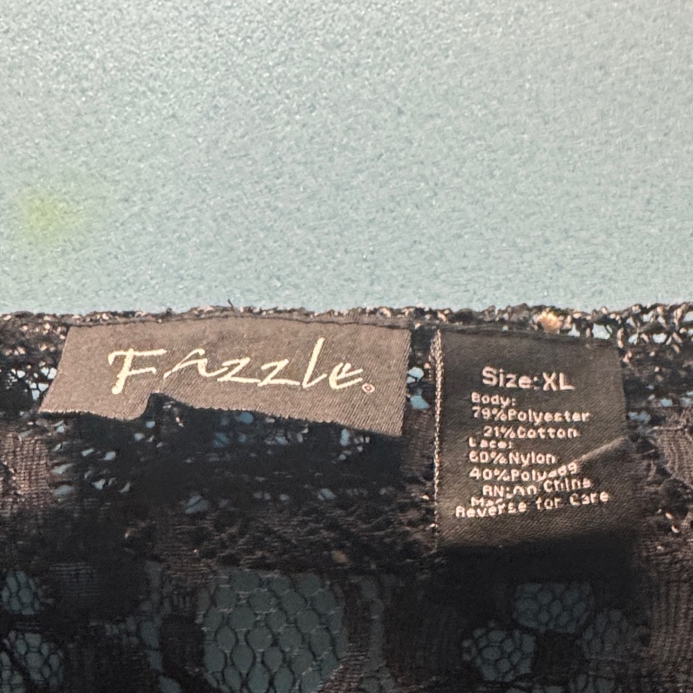 Frazzle Black Lace Crochet style open cardigan